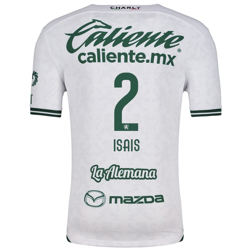 Kids Football Mauricio Isaís #2 White Green Away Jersey 2024/25 T-Shirt Uk