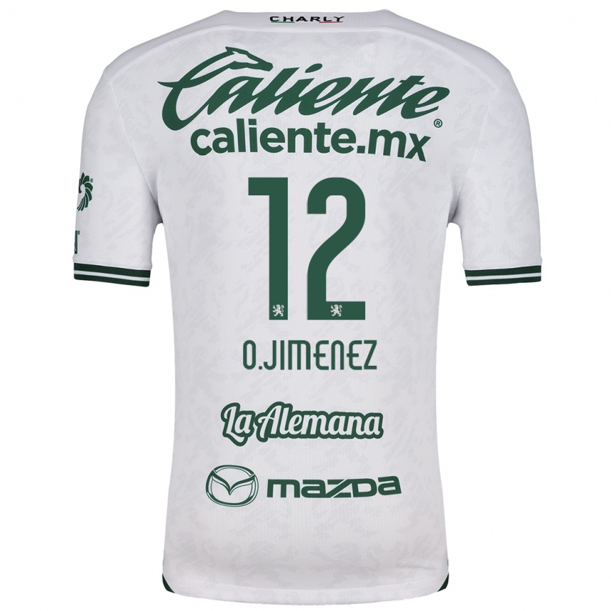 Kids Football Óscar Jiménez #12 White Green Away Jersey 2024/25 T-Shirt Uk