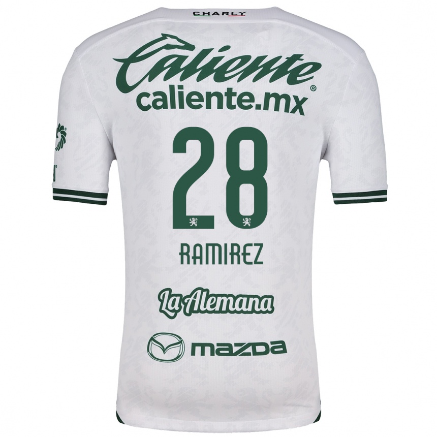 Kids Football David Ramírez #28 White Green Away Jersey 2024/25 T-Shirt Uk