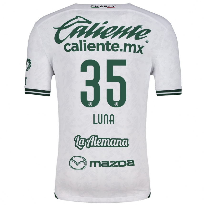 Kids Football Diego Luna #35 White Green Away Jersey 2024/25 T-Shirt Uk