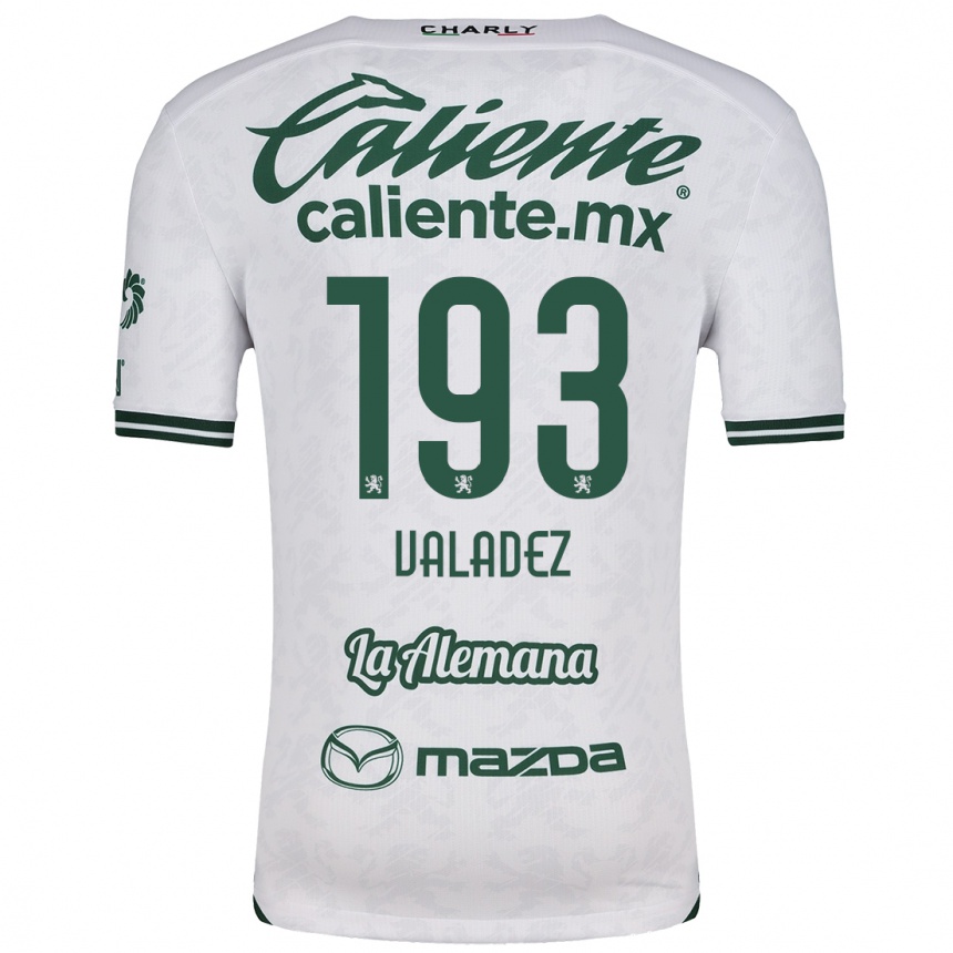 Kids Football Luis Valadez #193 White Green Away Jersey 2024/25 T-Shirt Uk