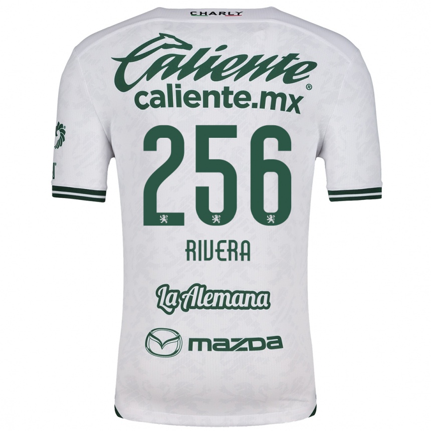 Kids Football Fernando Rivera #256 White Green Away Jersey 2024/25 T-Shirt Uk