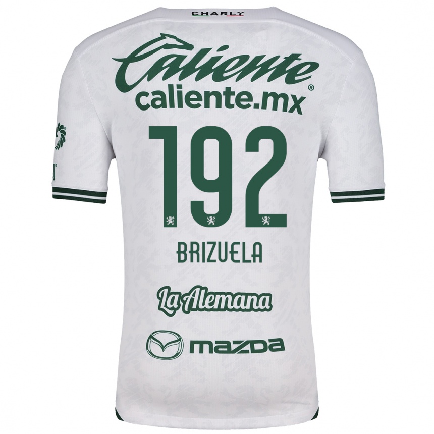 Kids Football Juan Brizuela #192 White Green Away Jersey 2024/25 T-Shirt Uk