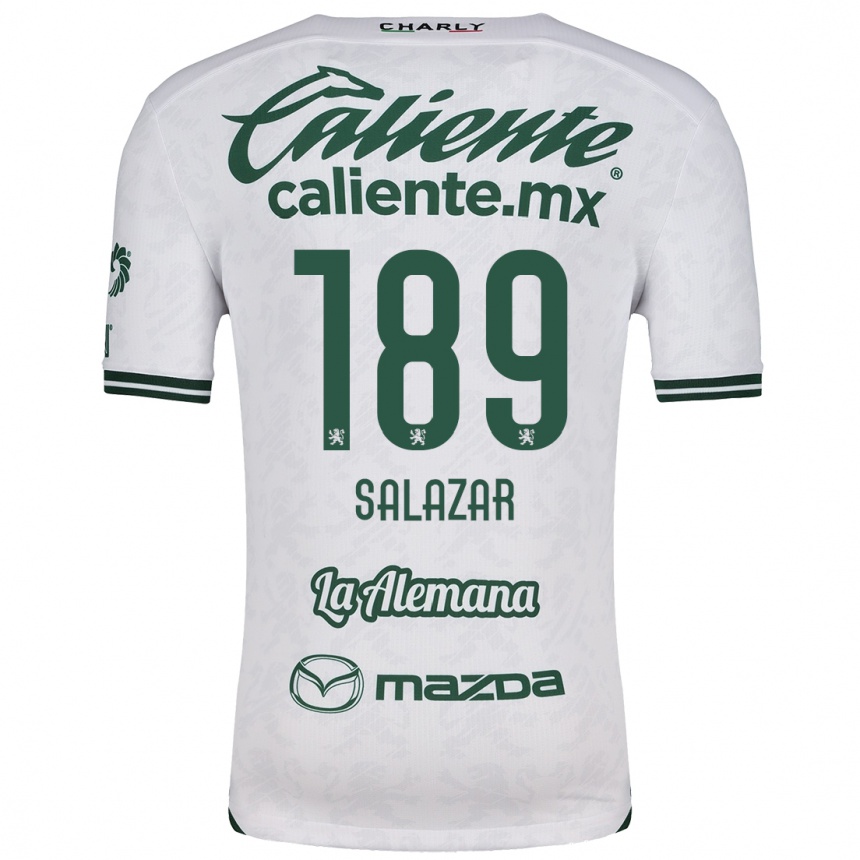 Kids Football José Salazar #189 White Green Away Jersey 2024/25 T-Shirt Uk