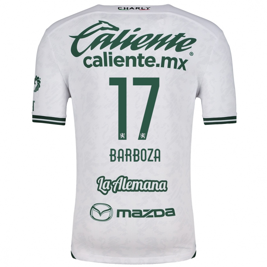 Kids Football Marypaz Barboza #17 White Green Away Jersey 2024/25 T-Shirt Uk