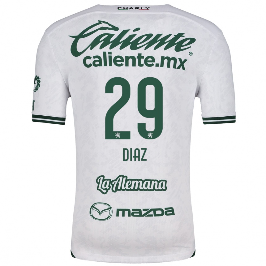 Kids Football Kenia Díaz #29 White Green Away Jersey 2024/25 T-Shirt Uk