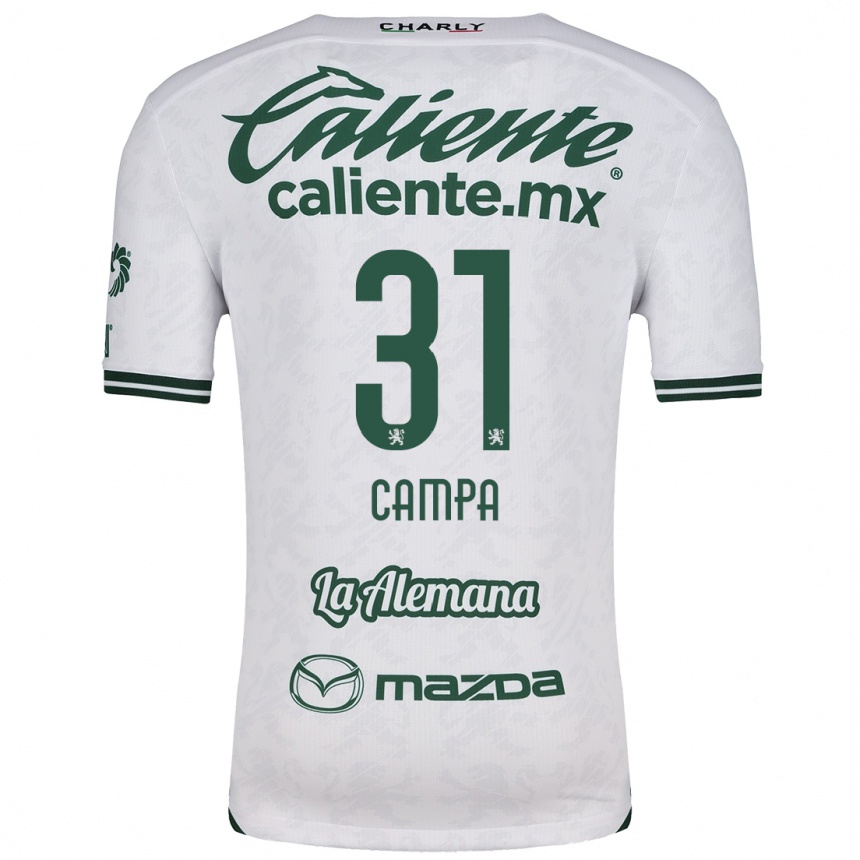 Kids Football Marlyn Campa #31 White Green Away Jersey 2024/25 T-Shirt Uk