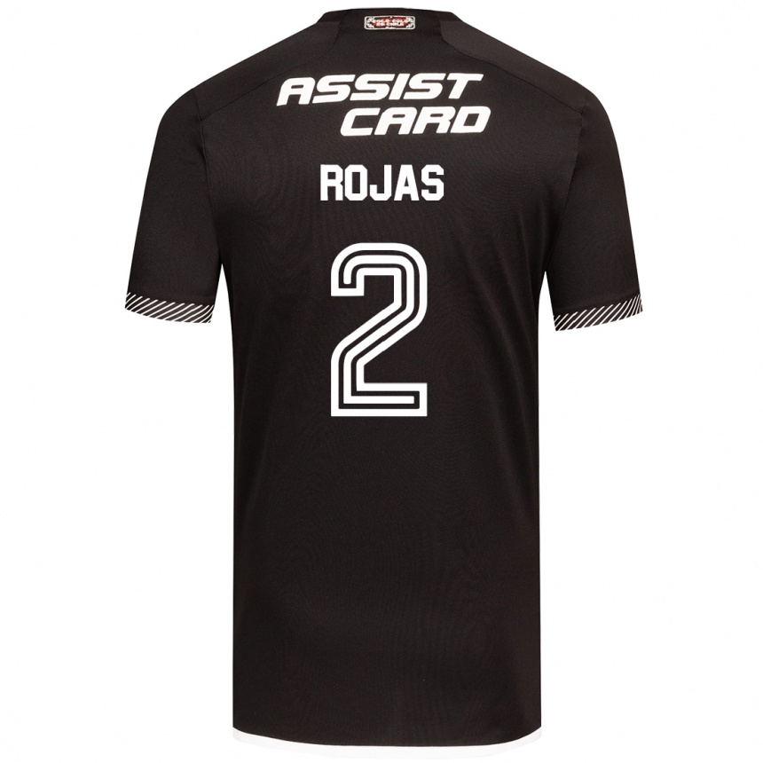 Kids Football Jeyson Rojas #2 Black White Away Jersey 2024/25 T-Shirt Uk