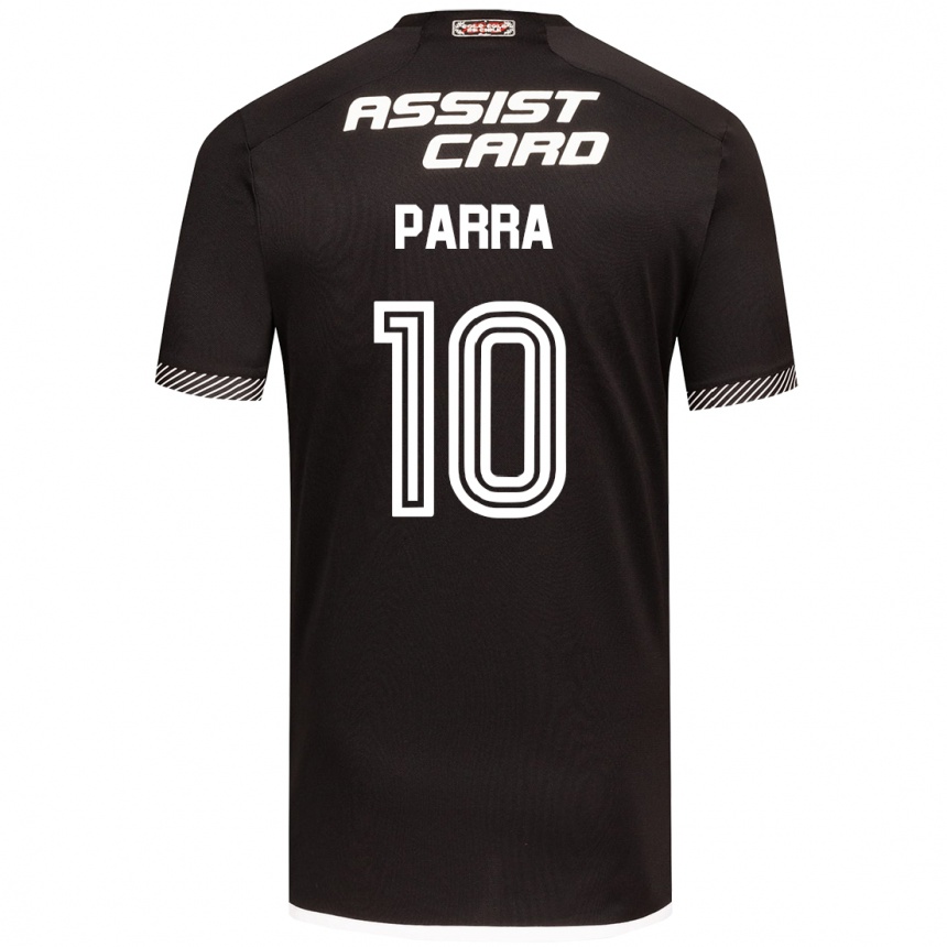 Kids Football Pablo Parra #10 Black White Away Jersey 2024/25 T-Shirt Uk