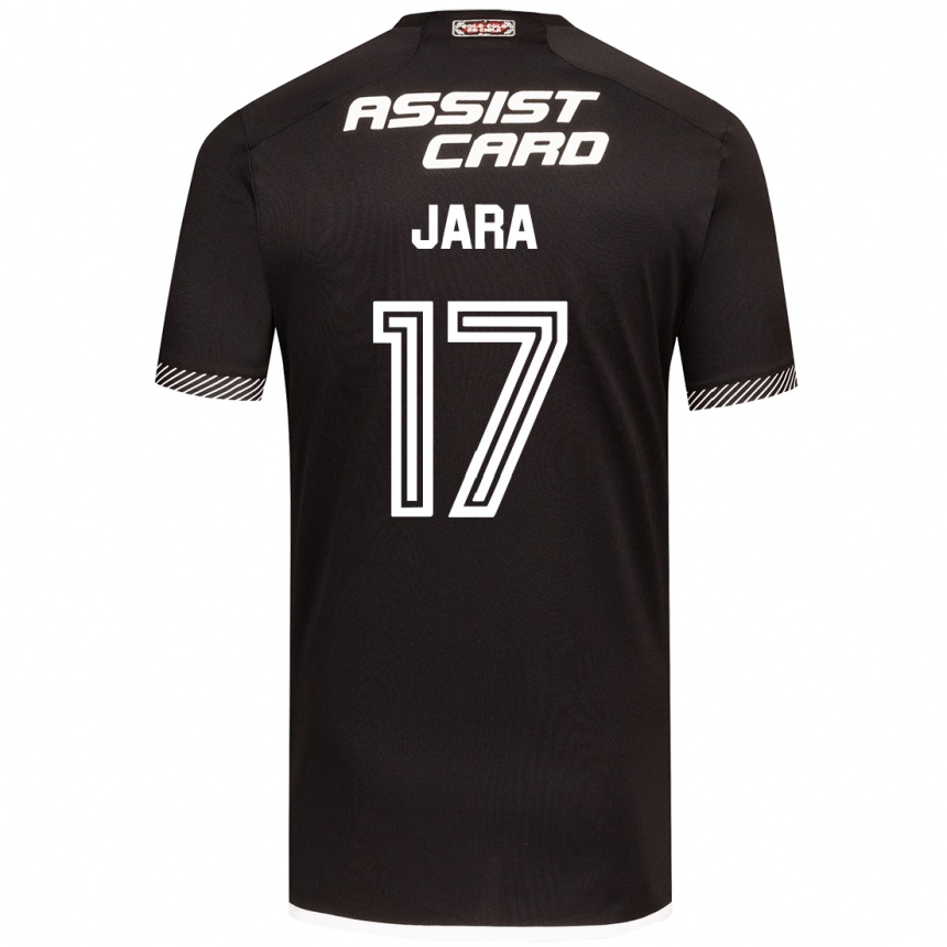 Kids Football Ignacio Jara #17 Black White Away Jersey 2024/25 T-Shirt Uk