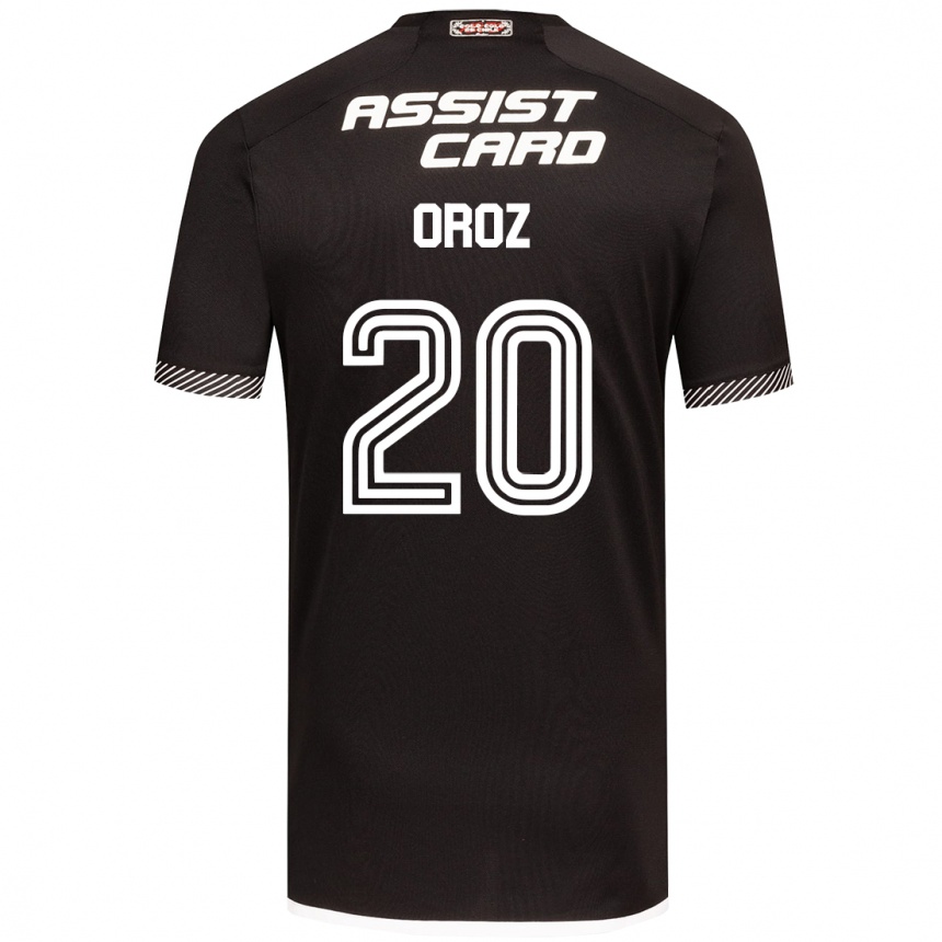 Kids Football Alexander Oroz #20 Black White Away Jersey 2024/25 T-Shirt Uk