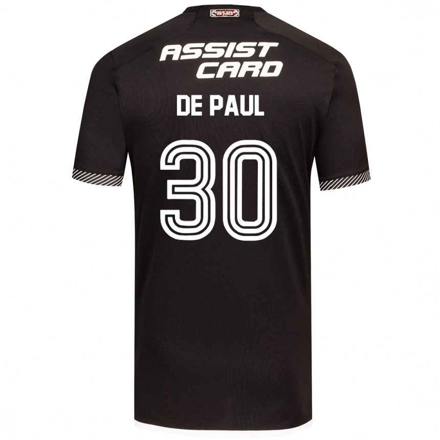 Kids Football Fernando De Paul #30 Black White Away Jersey 2024/25 T-Shirt Uk