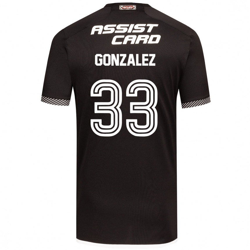 Kids Football Ramiro González #33 Black White Away Jersey 2024/25 T-Shirt Uk