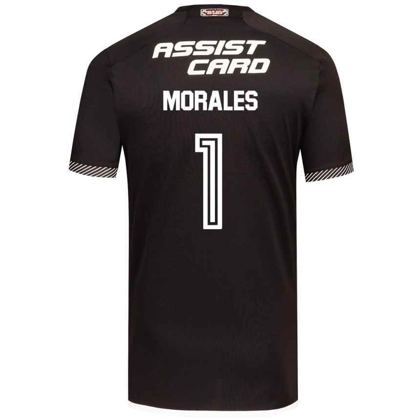 Kids Football Benjamin Morales #1 Black White Away Jersey 2024/25 T-Shirt Uk