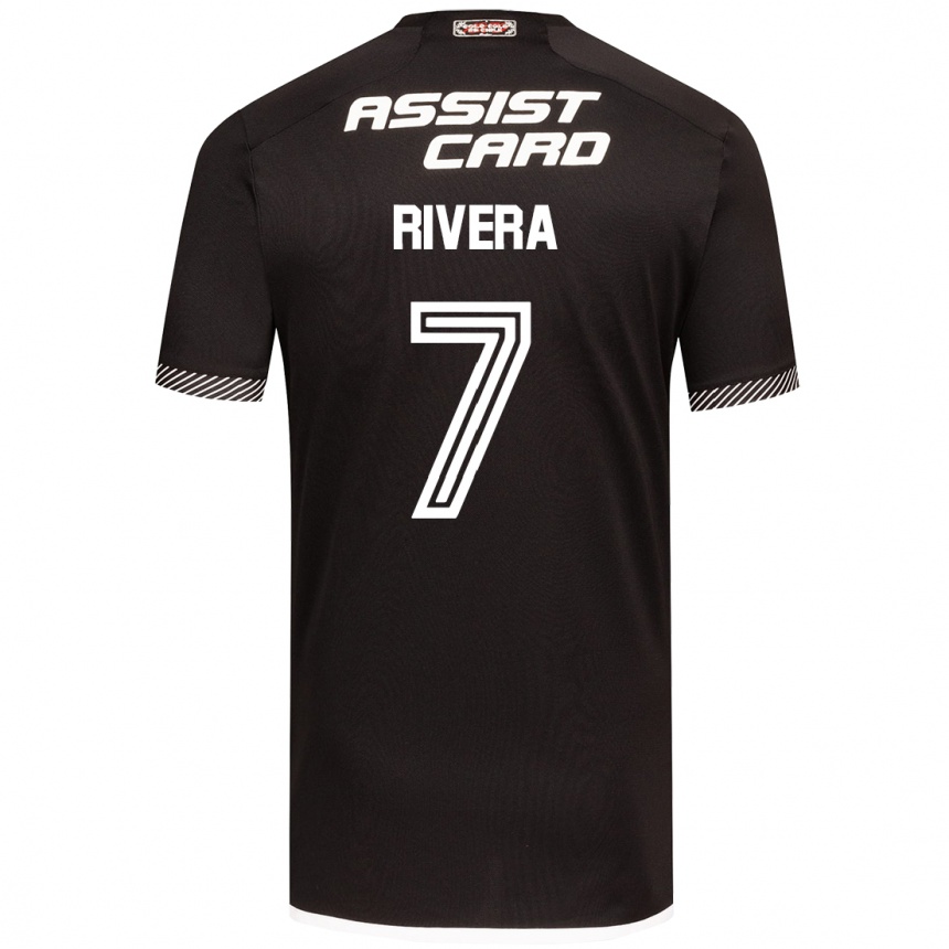 Kids Football Francisco Rivera #7 Black White Away Jersey 2024/25 T-Shirt Uk