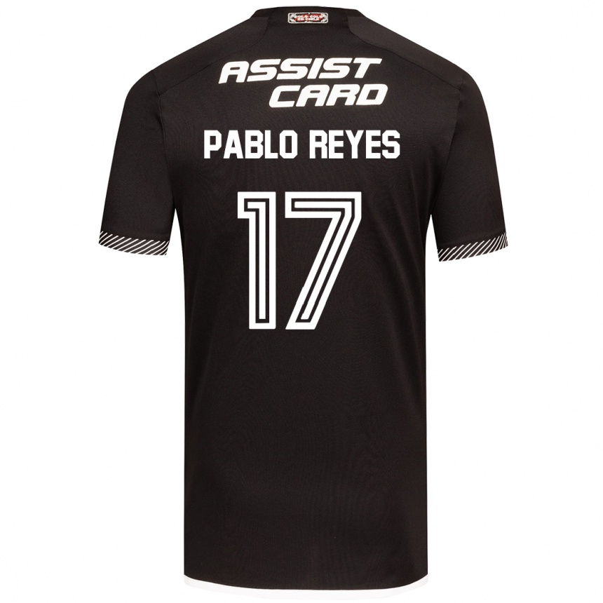 Kids Football Juan Pablo Reyes #17 Black White Away Jersey 2024/25 T-Shirt Uk