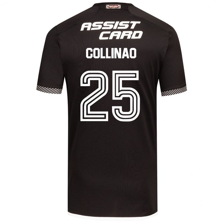 Kids Football Margarita Collinao #25 Black White Away Jersey 2024/25 T-Shirt Uk