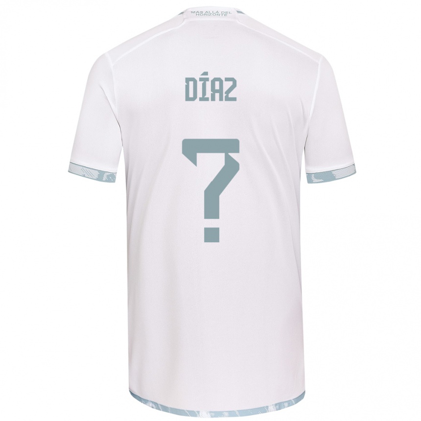 Kids Football Antonio Díaz #0 White Grey Away Jersey 2024/25 T-Shirt Uk