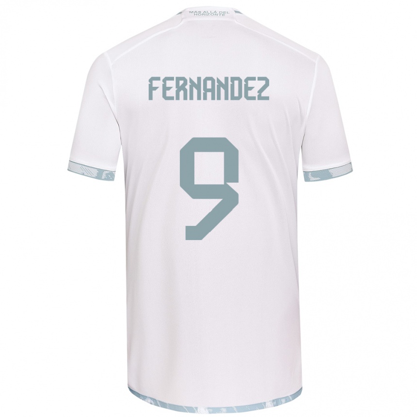 Kids Football Leandro Fernández #9 White Grey Away Jersey 2024/25 T-Shirt Uk