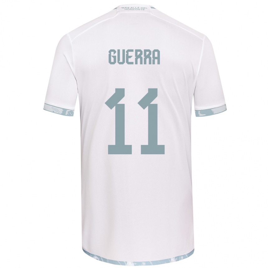 Kids Football Nicolás Guerra #11 White Grey Away Jersey 2024/25 T-Shirt Uk