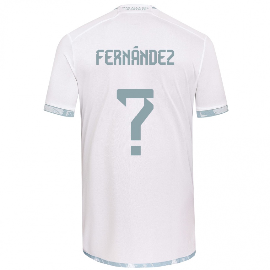 Kids Football Joaquín Fernández #0 White Grey Away Jersey 2024/25 T-Shirt Uk