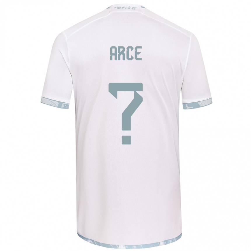 Kids Football Agustín Arce #0 White Grey Away Jersey 2024/25 T-Shirt Uk