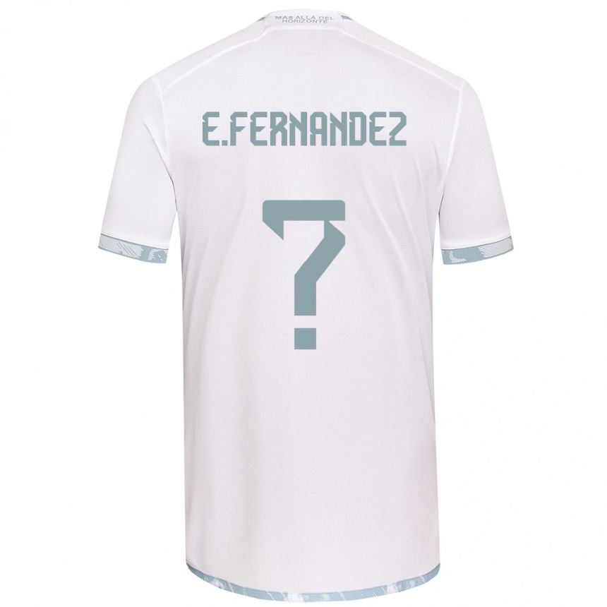 Kids Football Enzo Fernández #0 White Grey Away Jersey 2024/25 T-Shirt Uk