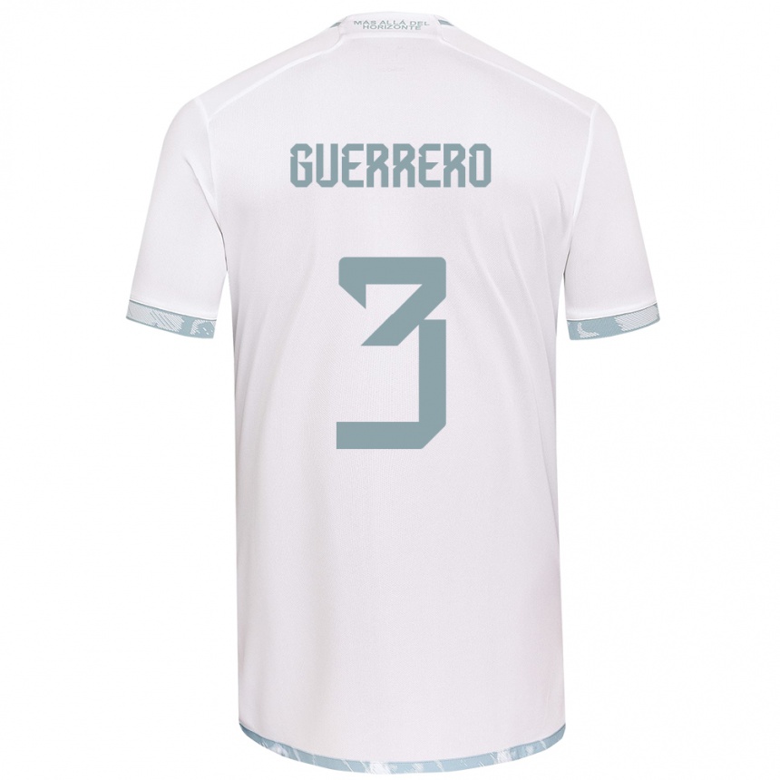 Kids Football Carla Guerrero #3 White Grey Away Jersey 2024/25 T-Shirt Uk