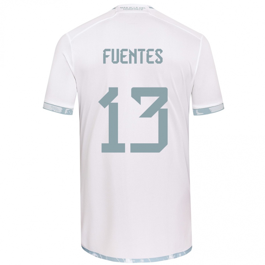 Kids Football Karen Fuentes #13 White Grey Away Jersey 2024/25 T-Shirt Uk