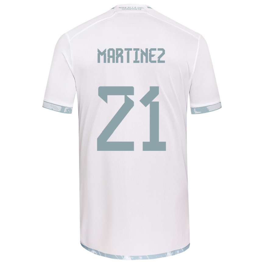 Kids Football Maria Martínez #21 White Grey Away Jersey 2024/25 T-Shirt Uk