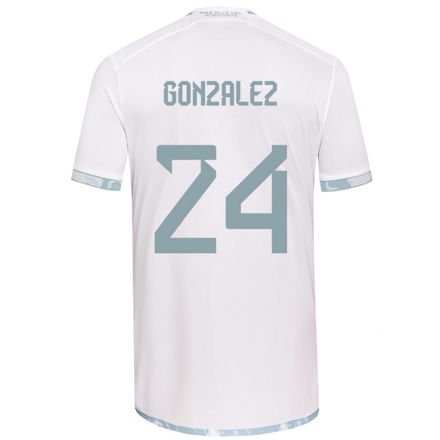 Kids Football Emma González #24 White Grey Away Jersey 2024/25 T-Shirt Uk