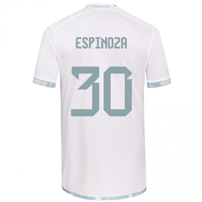 Kids Football Isidora Espinoza #30 White Grey Away Jersey 2024/25 T-Shirt Uk