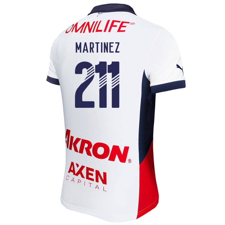 Kids Football Diego Martínez #211 White Red Blue Away Jersey 2024/25 T-Shirt Uk