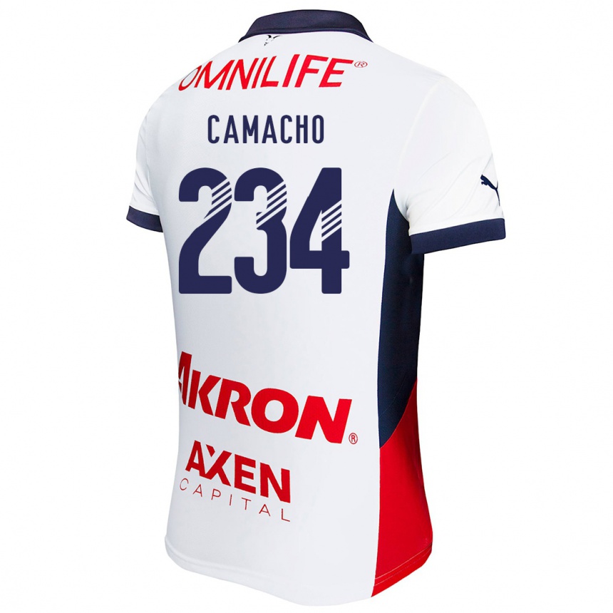 Kids Football Xandor Camacho #234 White Red Blue Away Jersey 2024/25 T-Shirt Uk