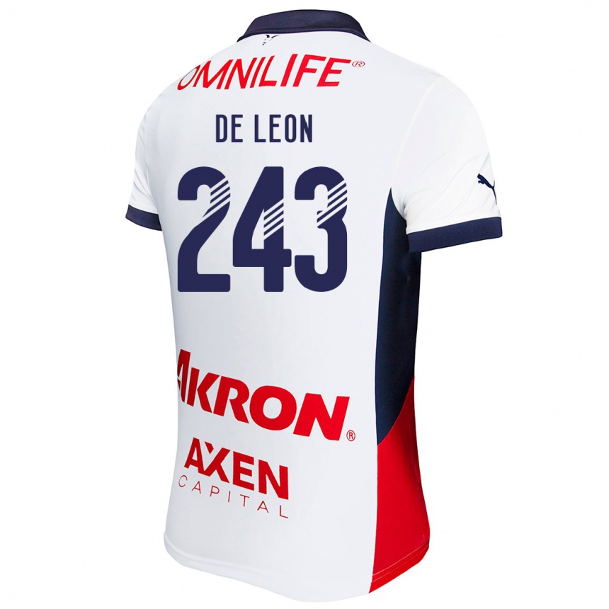 Kids Football Jared De León #243 White Red Blue Away Jersey 2024/25 T-Shirt Uk