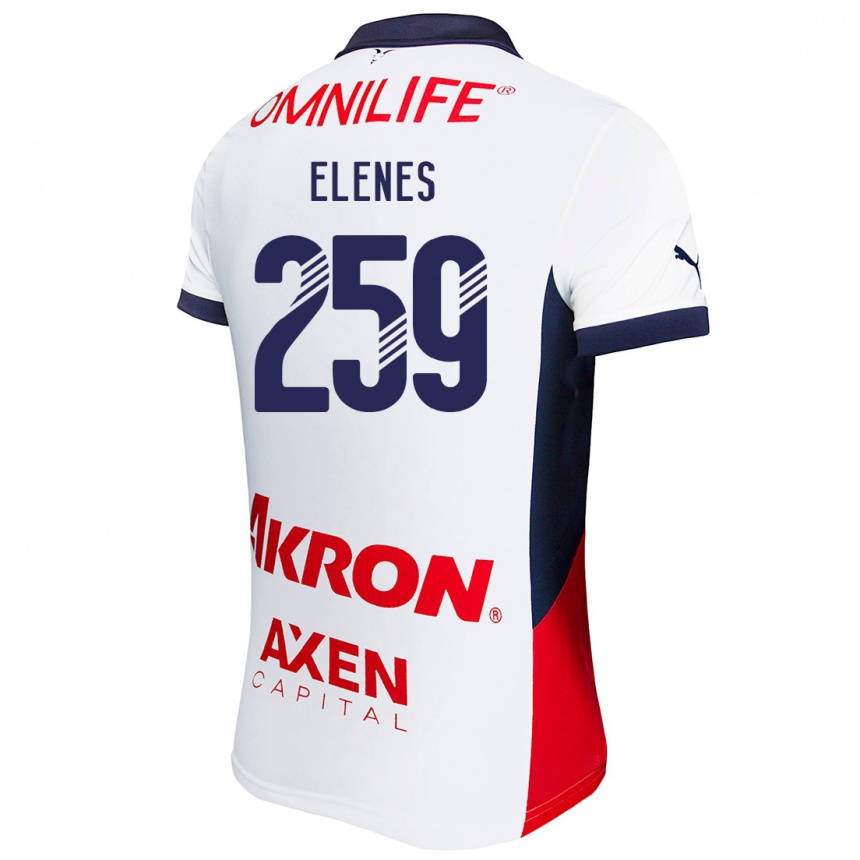 Kids Football José Elenes #259 White Red Blue Away Jersey 2024/25 T-Shirt Uk