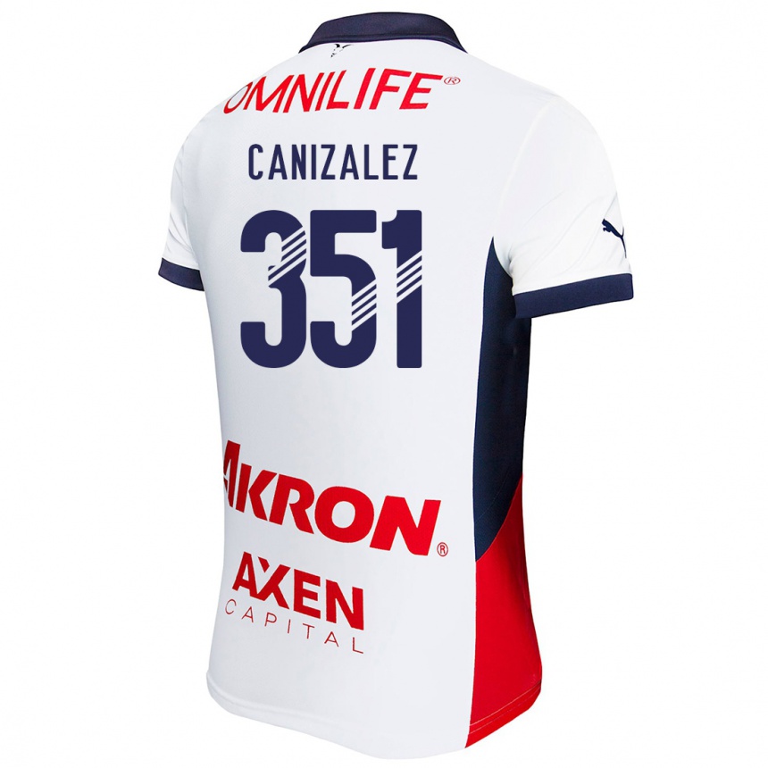 Kids Football Djorkaeff Canizalez #351 White Red Blue Away Jersey 2024/25 T-Shirt Uk