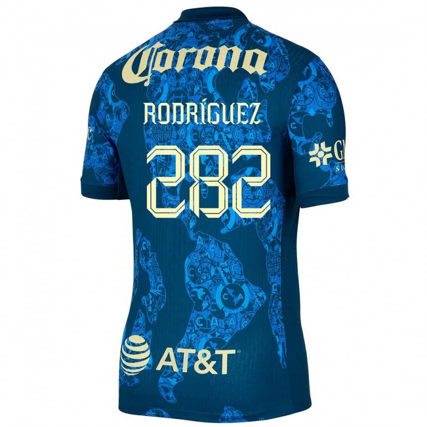 Kids Football Francisco Rodríguez #282 Blue Yellow Away Jersey 2024/25 T-Shirt Uk