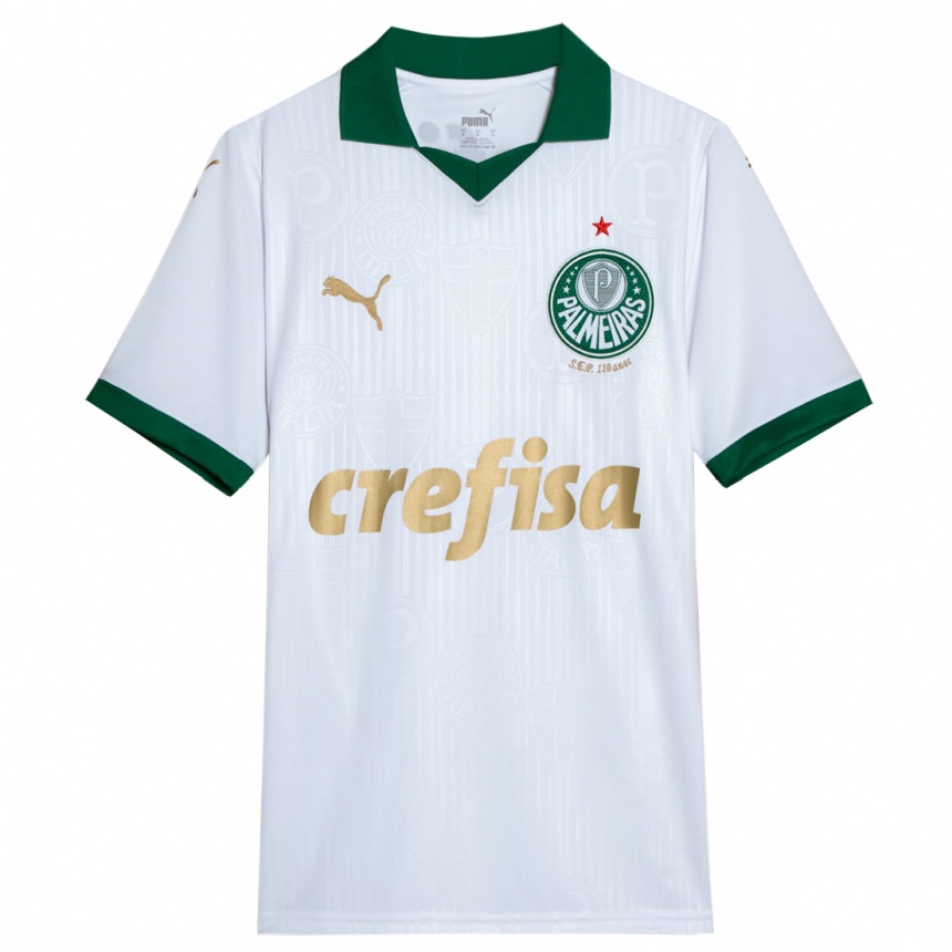 Kids Football Luis Felipe Pacheco #0 White Green Away Jersey 2024/25 T-Shirt Uk