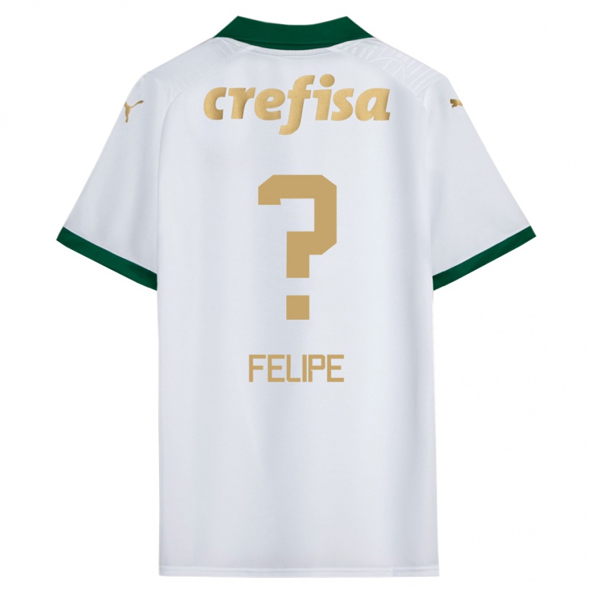 Kids Football Luis Felipe Pacheco #0 White Green Away Jersey 2024/25 T-Shirt Uk