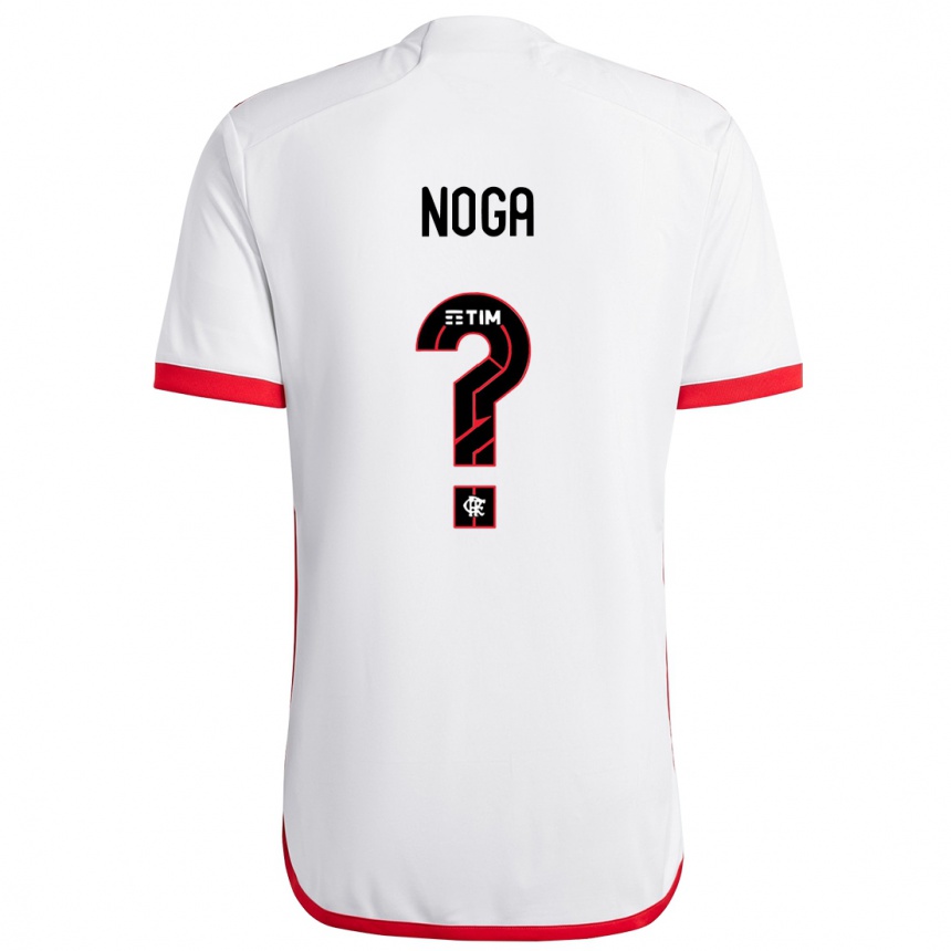 Kids Football Gabriel Noga #0 White Red Away Jersey 2024/25 T-Shirt Uk