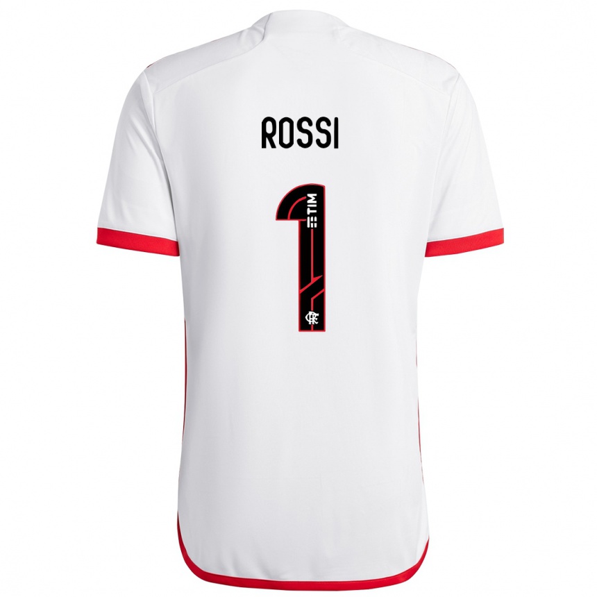 Kids Football Agustin Rossi #1 White Red Away Jersey 2024/25 T-Shirt Uk