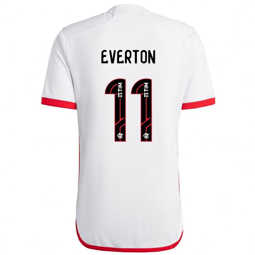 Kids Football Everton #11 White Red Away Jersey 2024/25 T-Shirt Uk