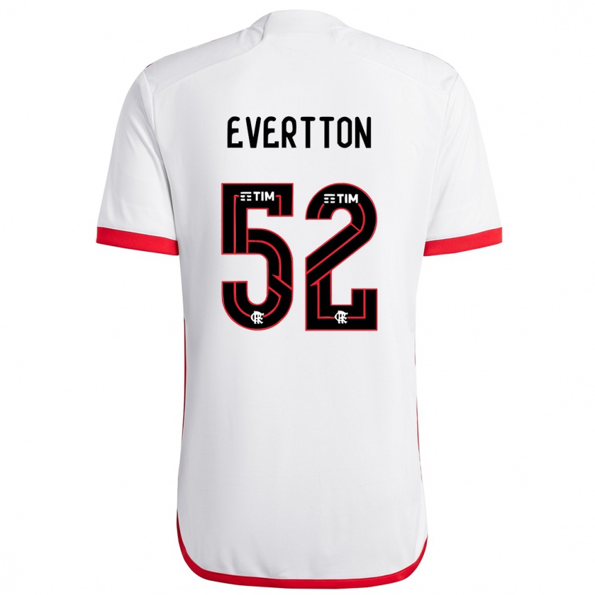 Kids Football Evertton #52 White Red Away Jersey 2024/25 T-Shirt Uk