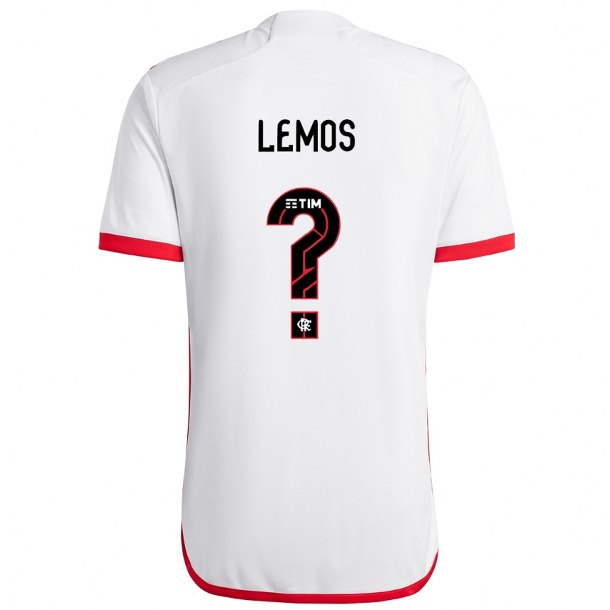 Kids Football Pedro Lemos #0 White Red Away Jersey 2024/25 T-Shirt Uk