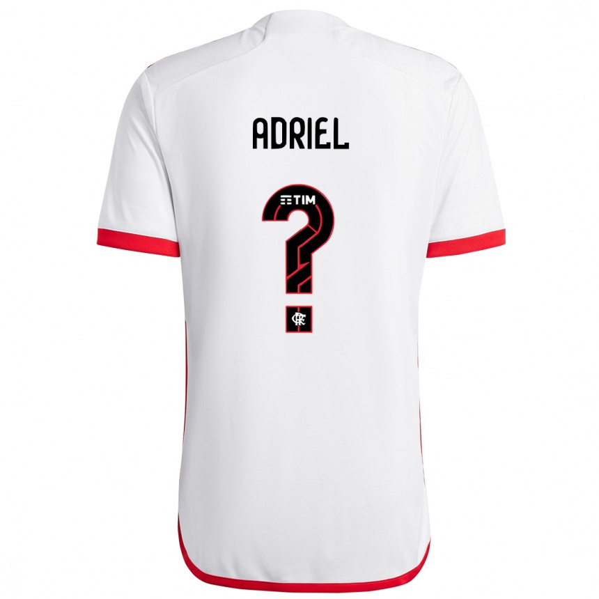 Kids Football Adriel #0 White Red Away Jersey 2024/25 T-Shirt Uk