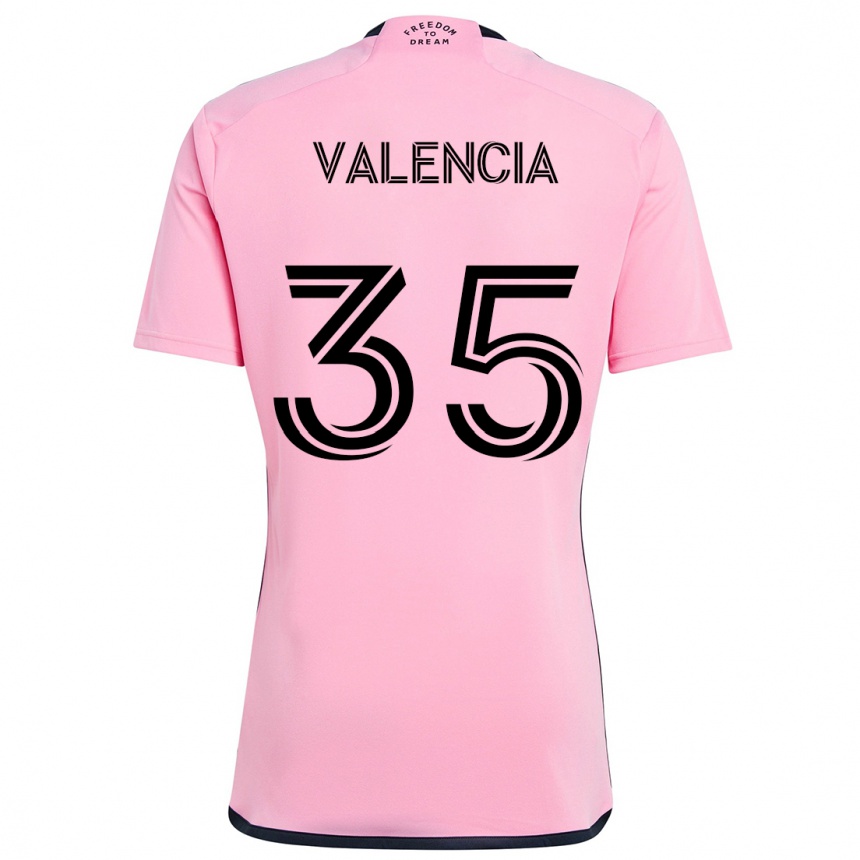 Men Football Felipe Valencia #35 Pink Home Jersey 2024/25 T-Shirt Uk