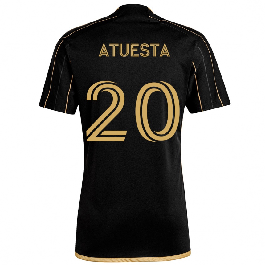 Men Football Eduard Atuesta #20 Black Gold Home Jersey 2024/25 T-Shirt Uk