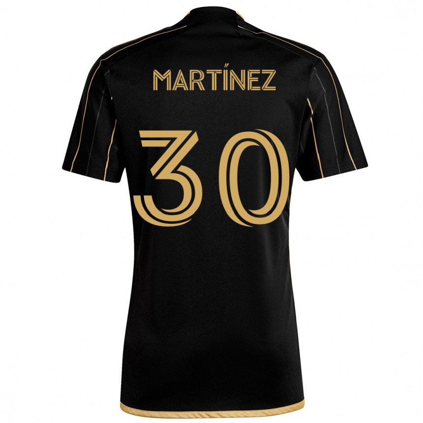 Men Football David Martínez #30 Black Gold Home Jersey 2024/25 T-Shirt Uk