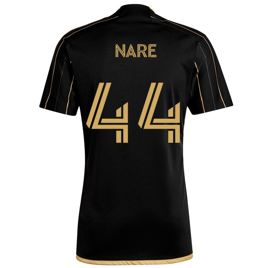 Men Football Thabo Nare #44 Black Gold Home Jersey 2024/25 T-Shirt Uk